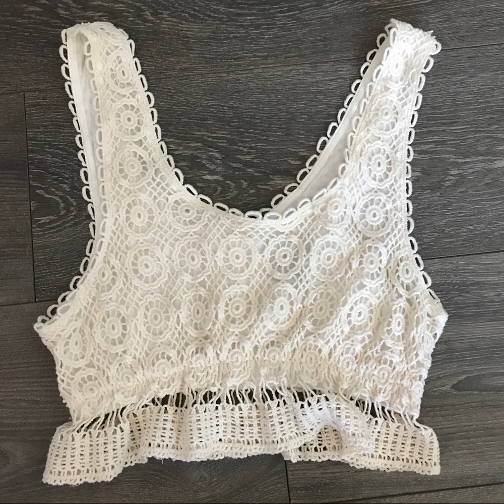 nwot knit lace tank top